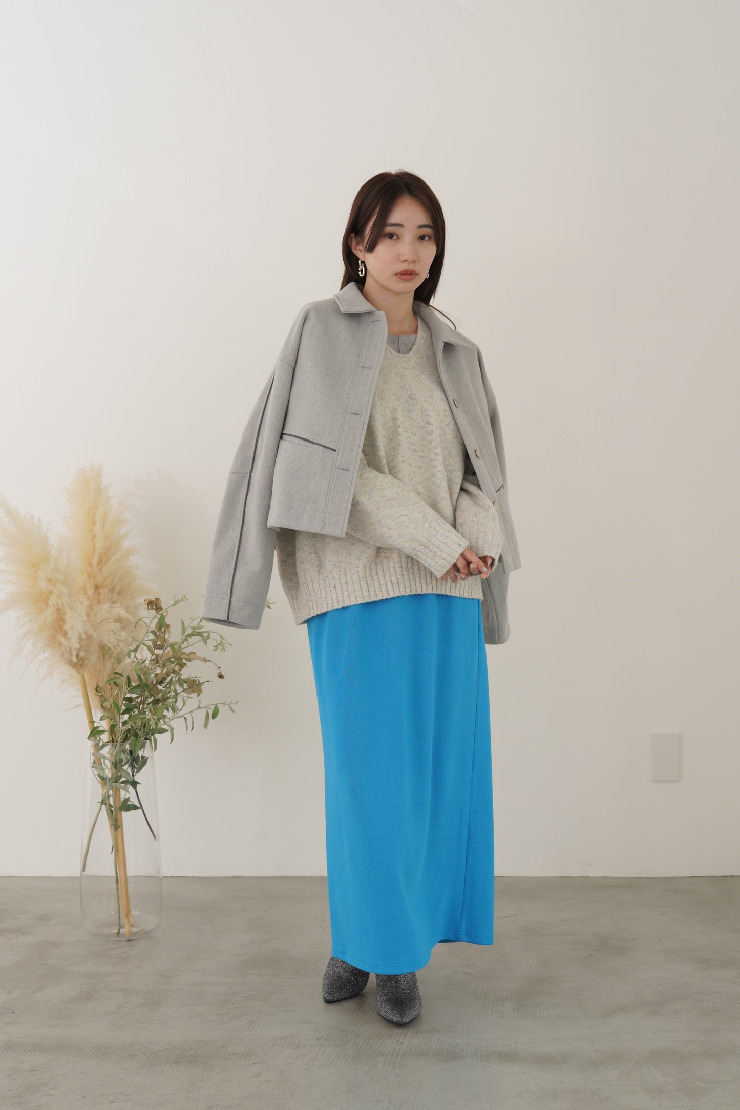 ウールレットコンパクトブルゾン　15928