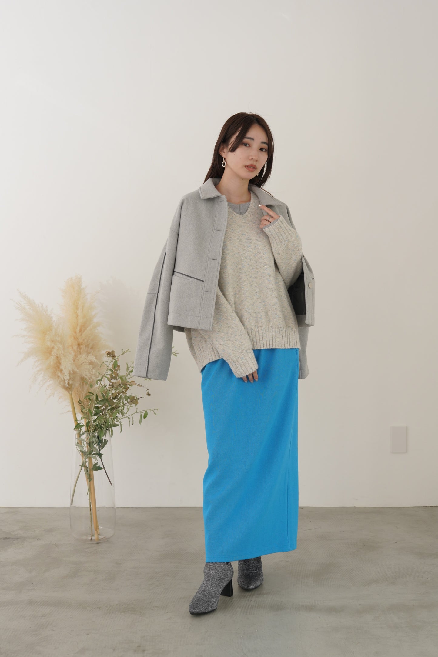 ウールレットコンパクトブルゾン　15928