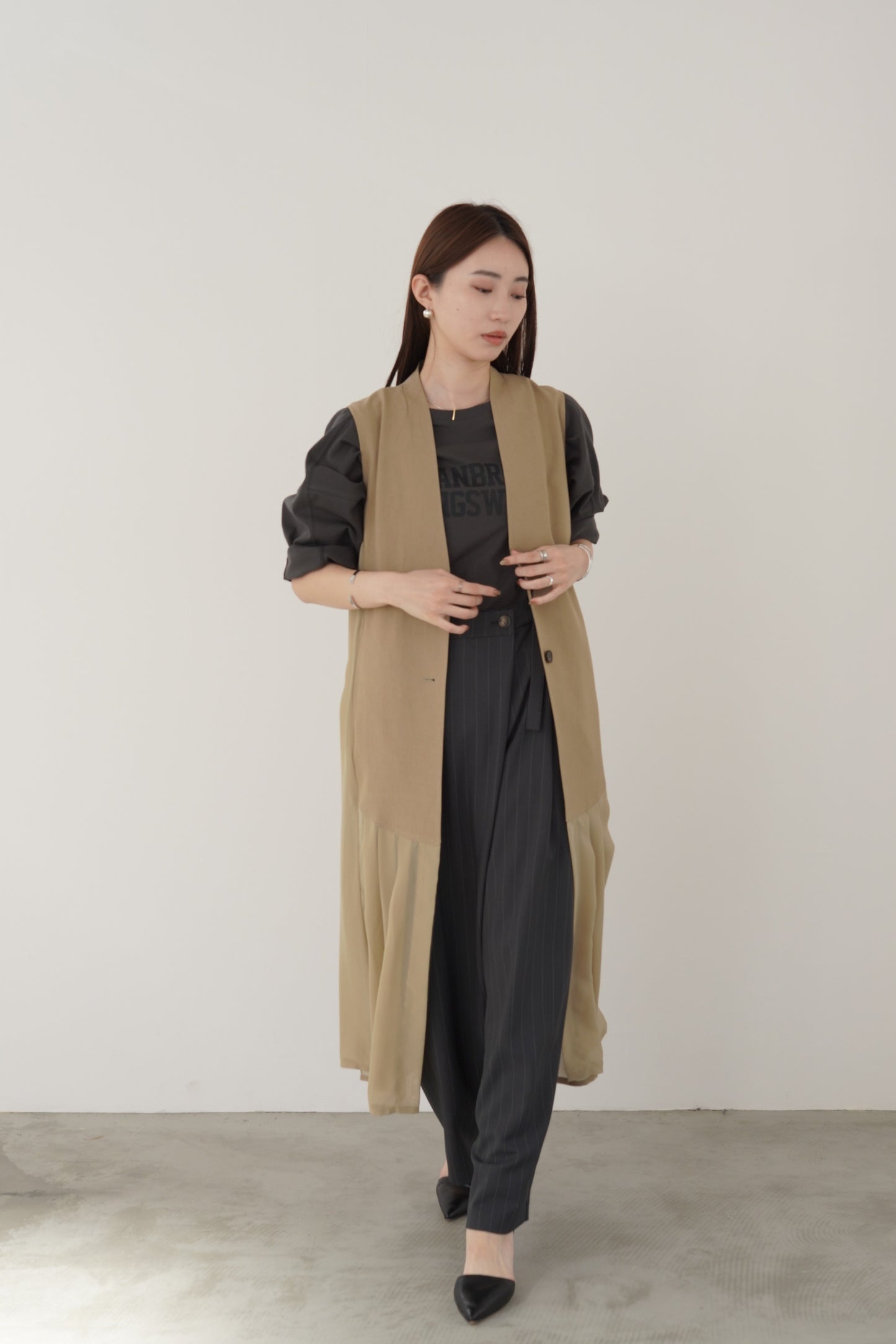 タックシフォンロングジレ　15793