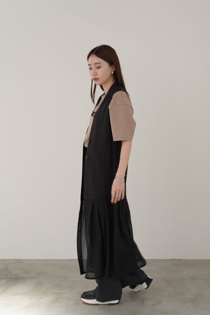 タックシフォンロングジレ　15793