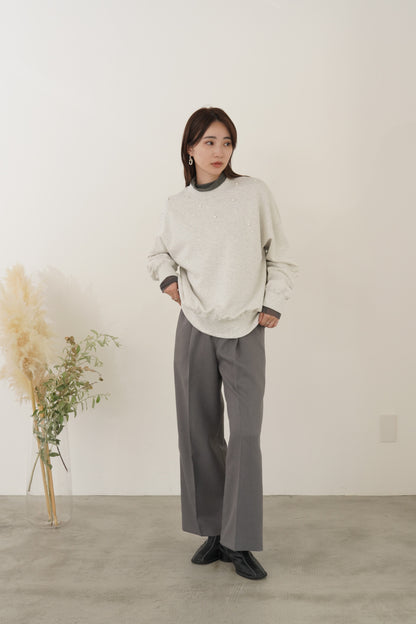 ミニフリルストレートパンツ　23165