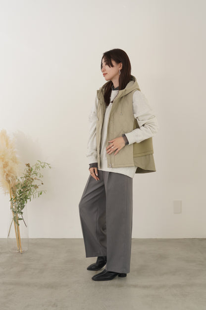 キルティングフードベスト　15929