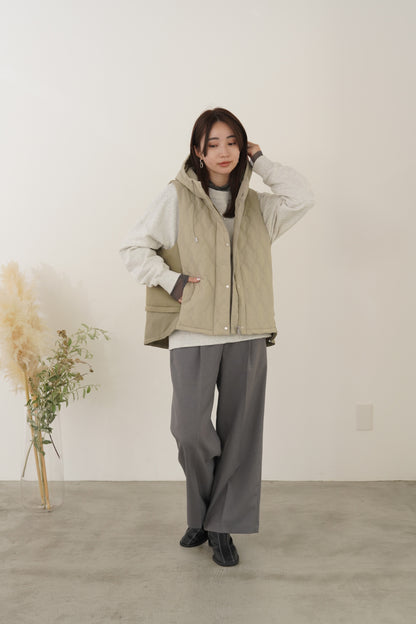 ミニフリルストレートパンツ　23165