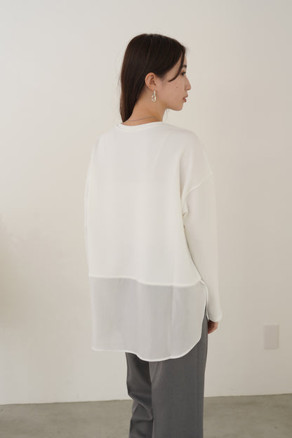 サテンドッキングL/Sカットソー　35542