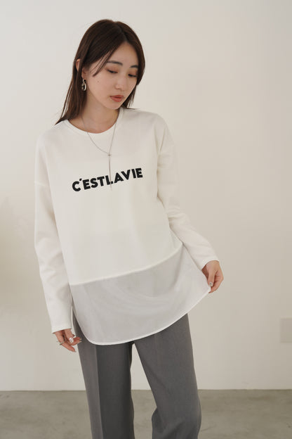 サテンドッキングL/Sカットソー　35542