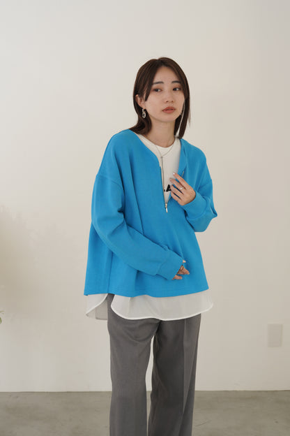 サテンドッキングL/Sカットソー　35542