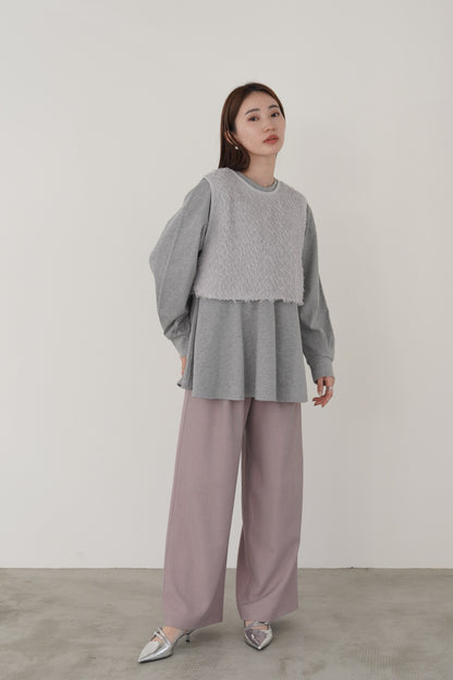 タックツイードストレートパンツ　23082