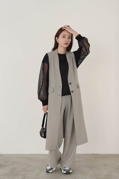 タックツイードストレートパンツ　23082