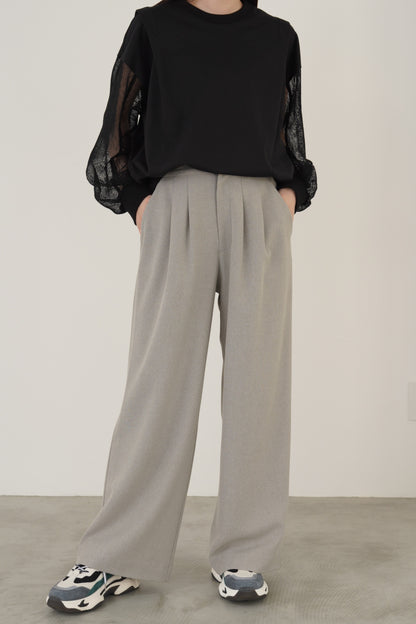 タックツイードストレートパンツ　23082