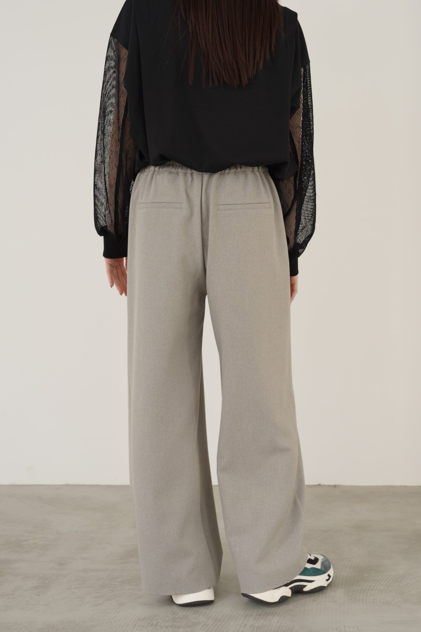 タックツイードストレートパンツ　23082