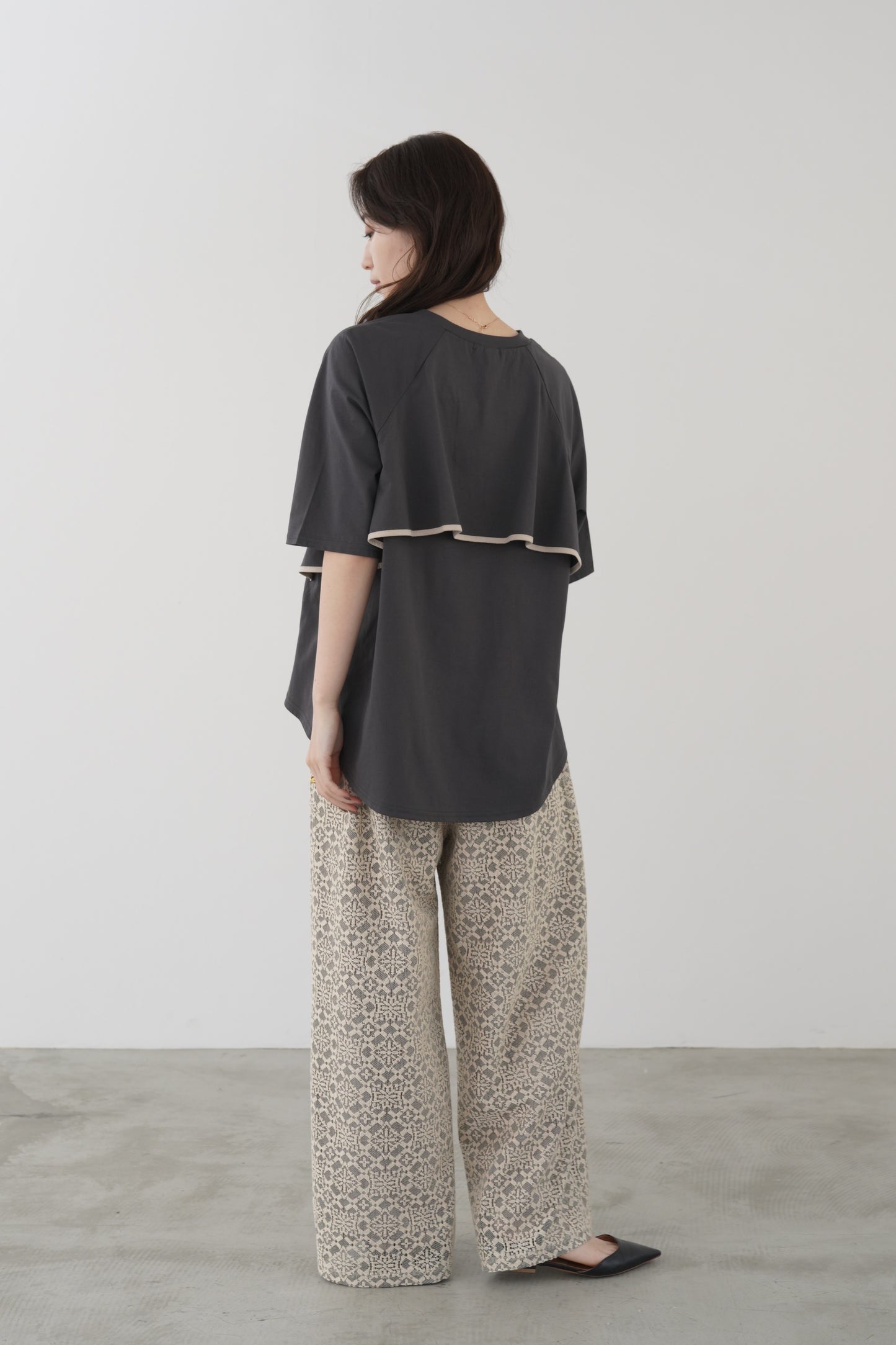 パイピングバックフリルTEE　35522　