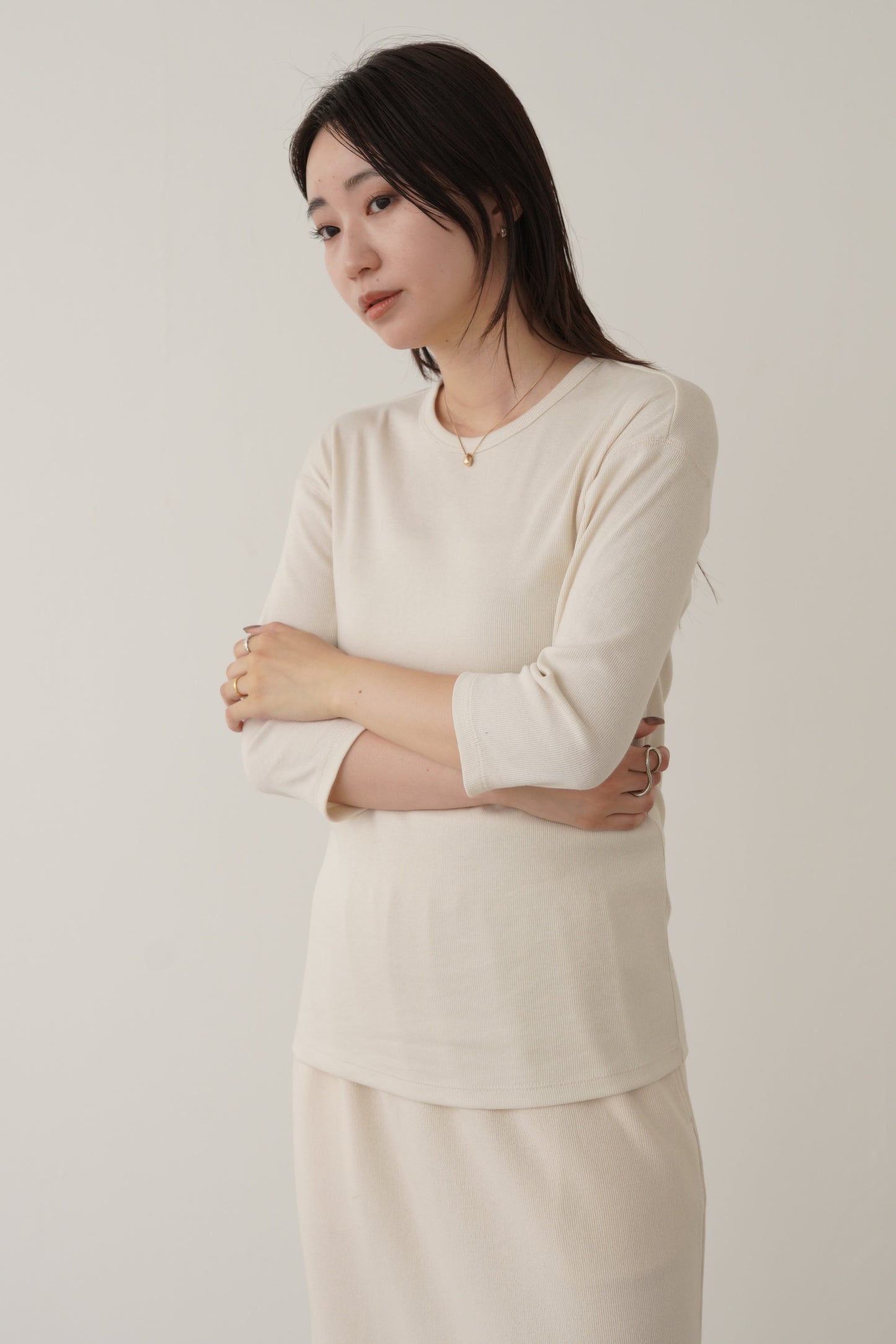 コットンリブTシャツ　35654