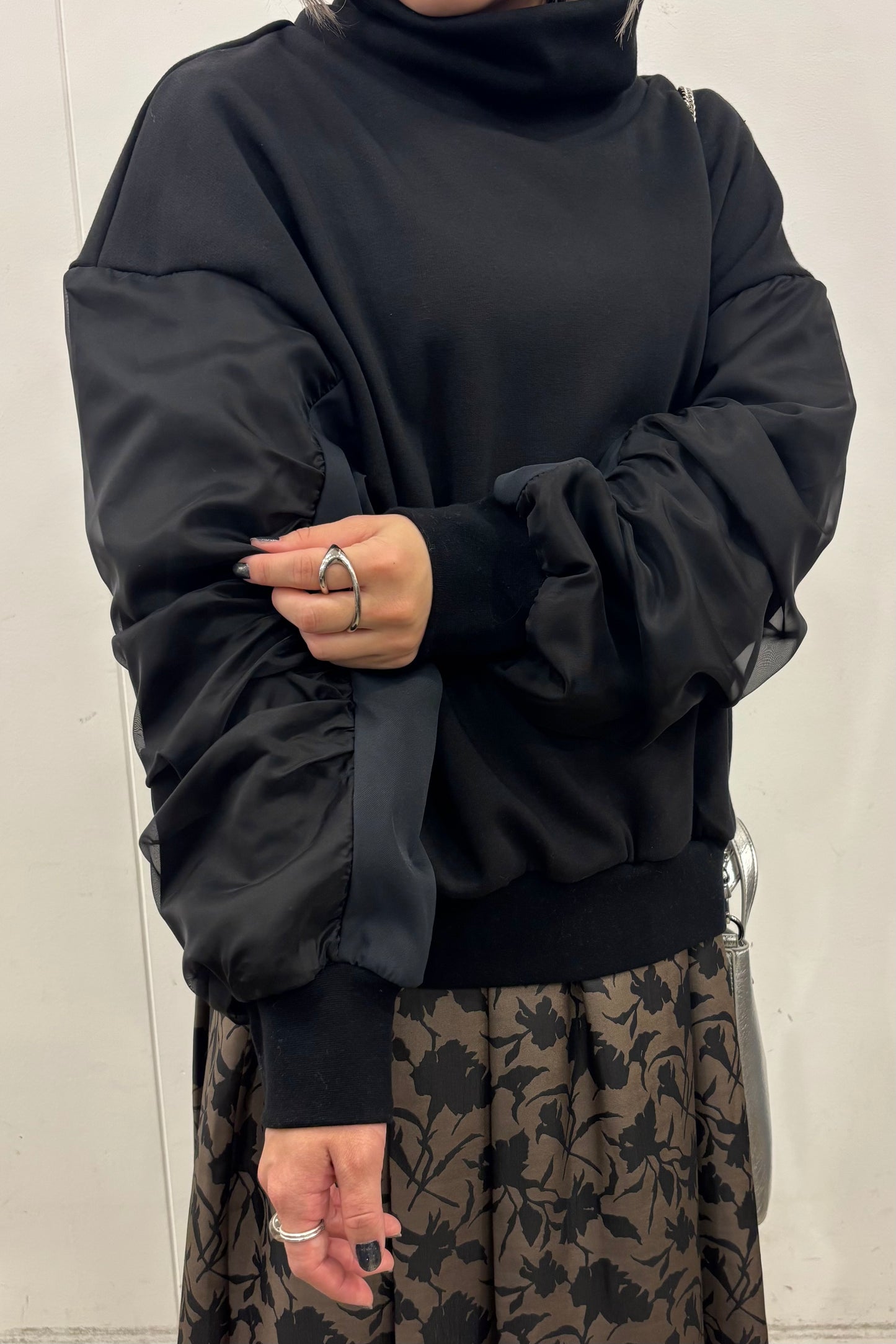 裏起毛オーガンジーアームP/O　35574