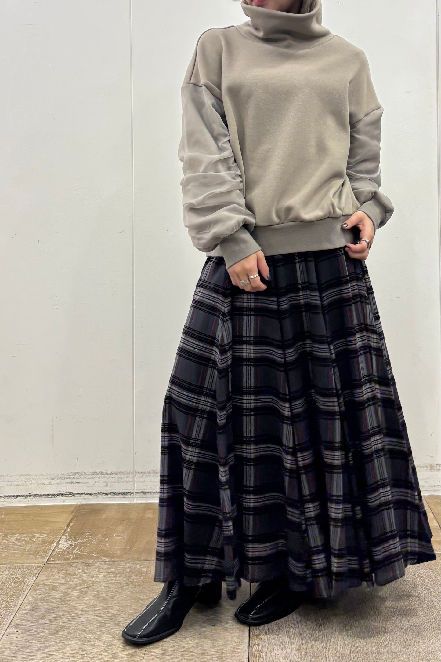 裏起毛オーガンジーアームP/O　35574