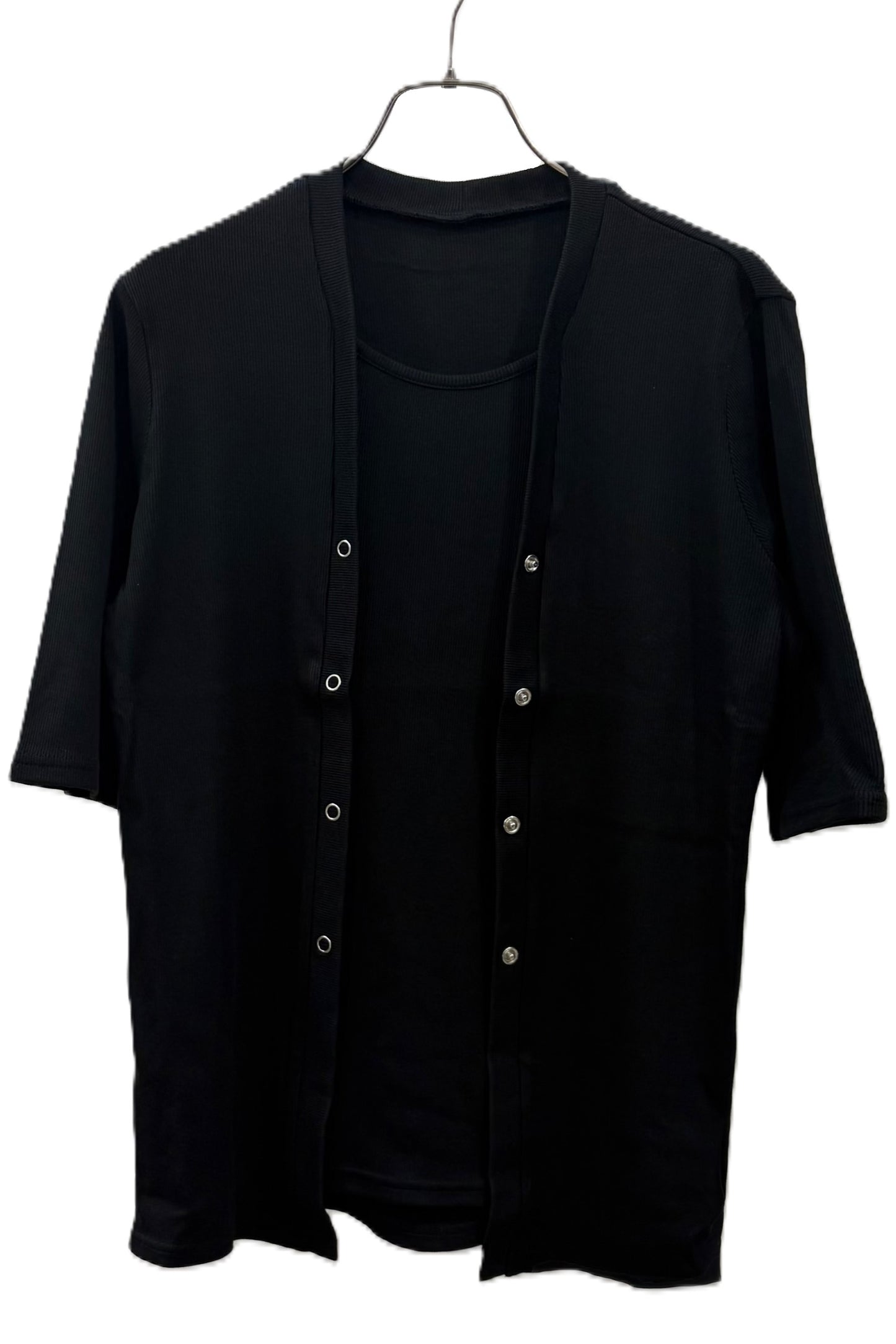 レイヤード風テレコTシャツ　F3309