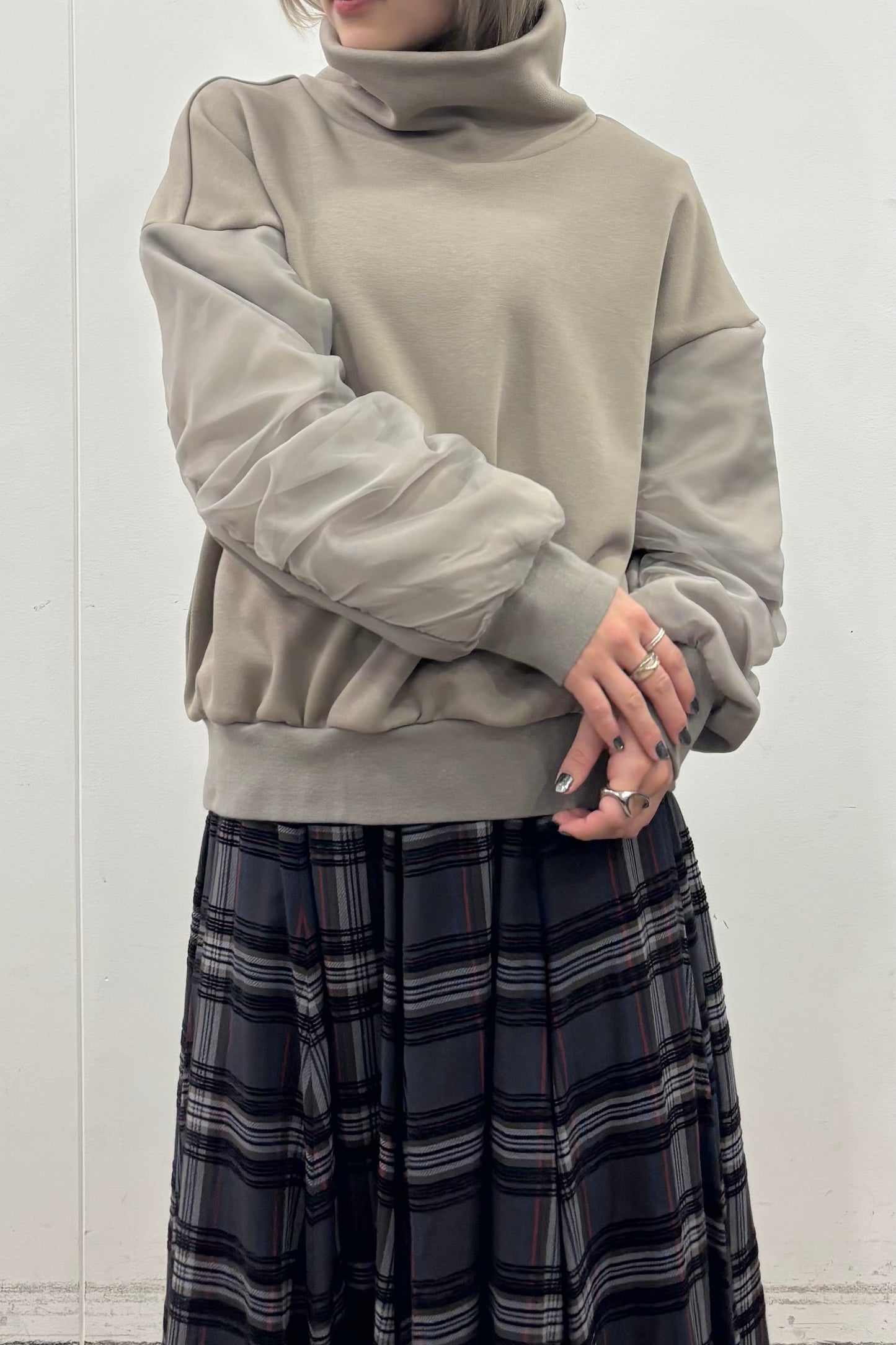 裏起毛オーガンジーアームP/O　35574