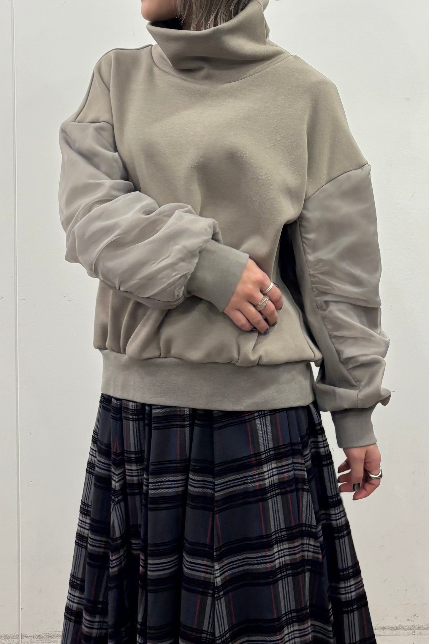 裏起毛オーガンジーアームP/O　35574