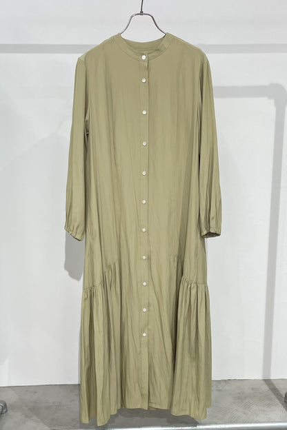 ギャザーフレアシャツワンピース　15731