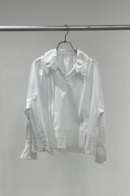 スキッパージャガードブラウス　15732