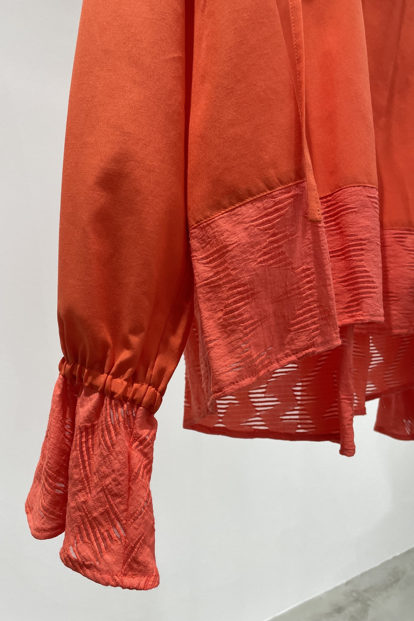 スキッパージャガードブラウス　15732