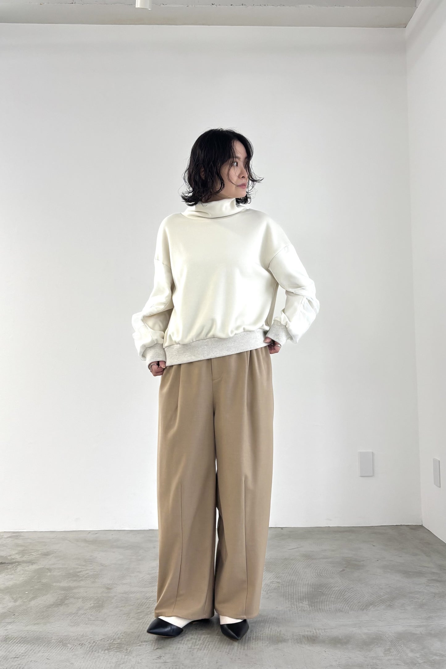 裏起毛オーガンジーアームP/O　35574