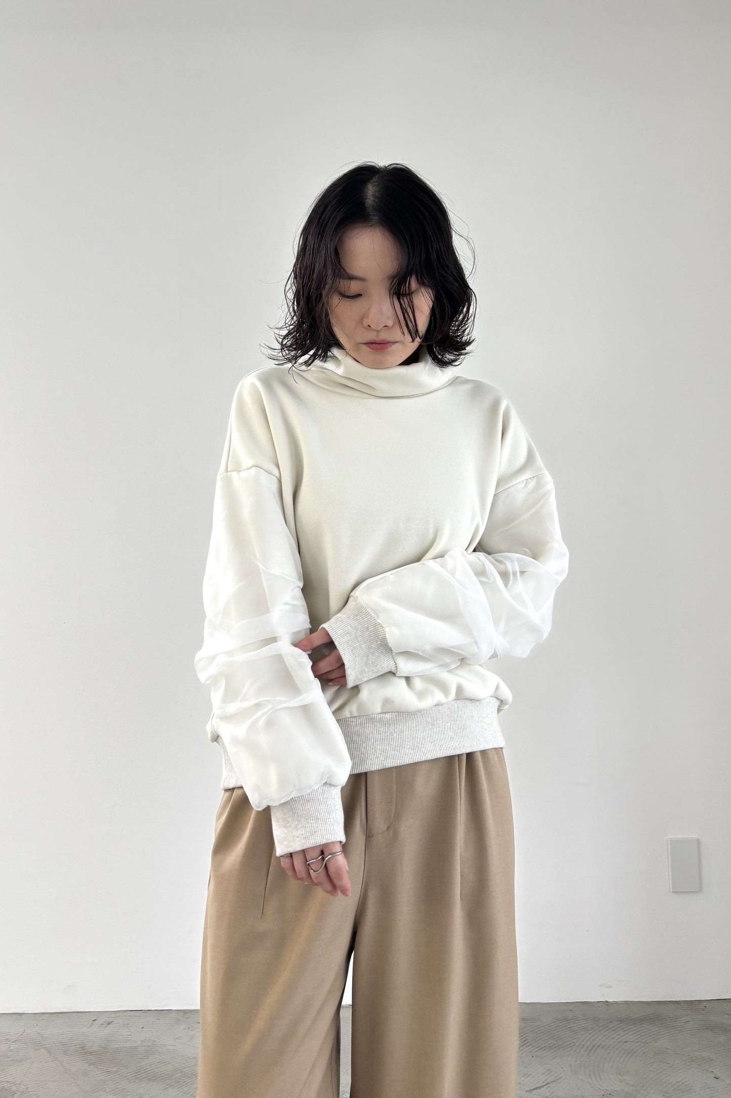 裏起毛オーガンジーアームP/O　35574