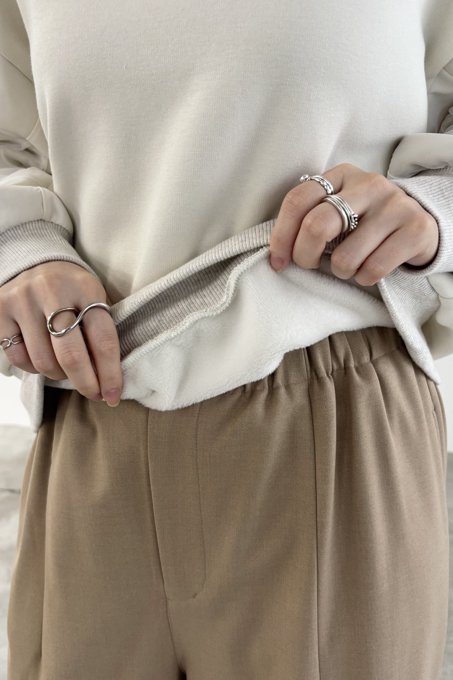 裏起毛オーガンジーアームP/O　35574