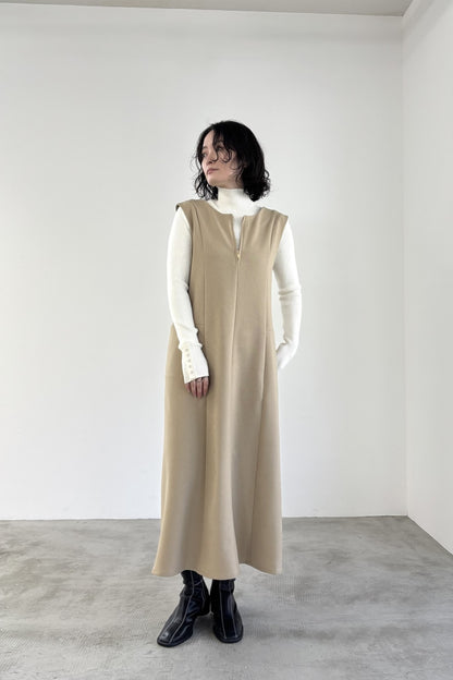 ドットボタンスリーブニット　35552