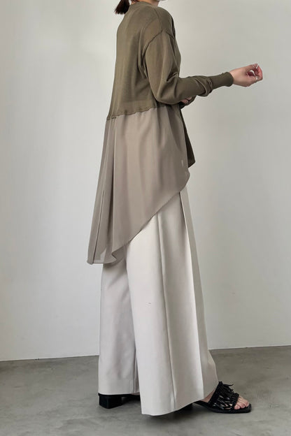 セミロングシフォンカーディガン　35500