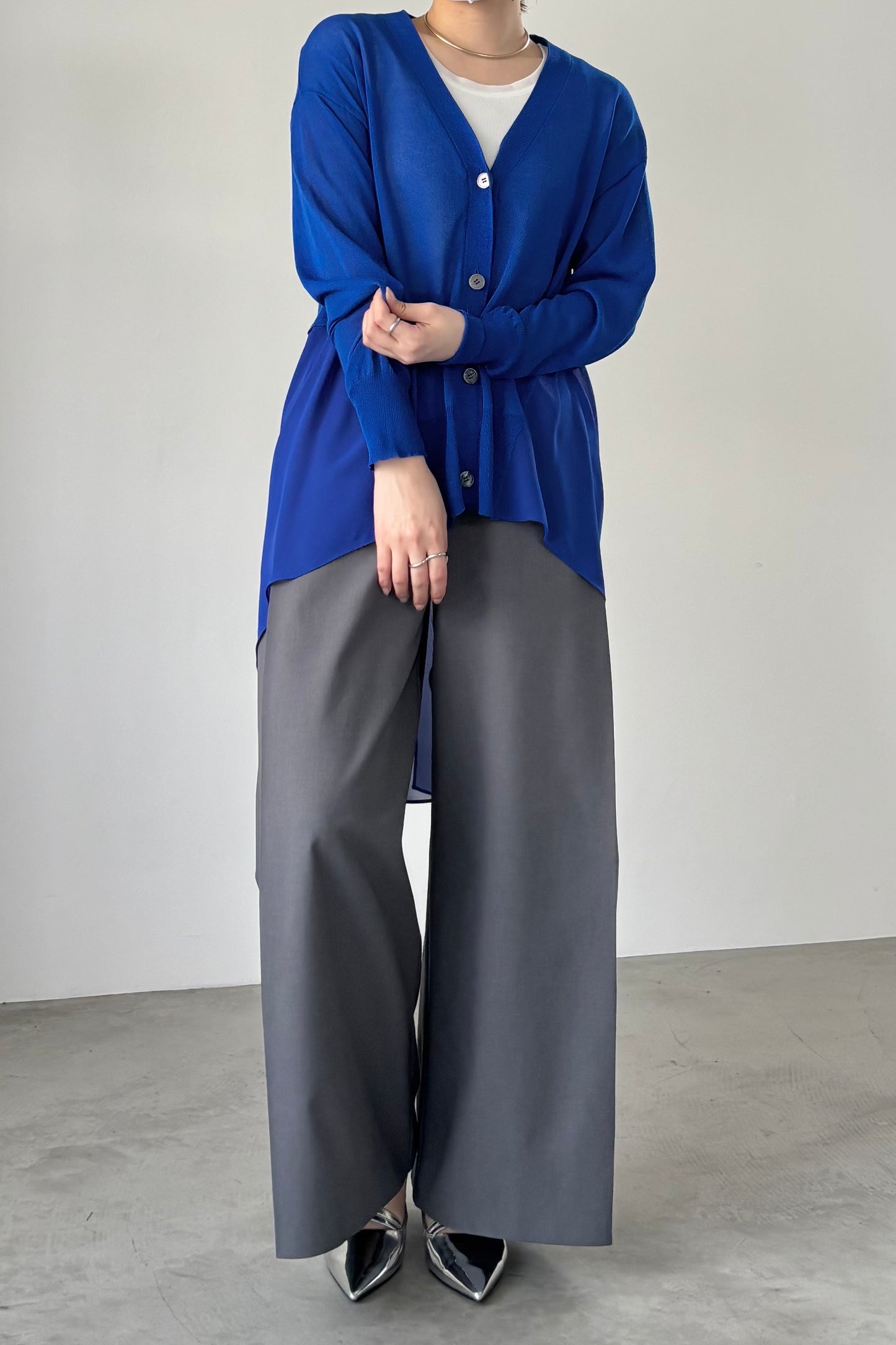 セミロングシフォンカーディガン　35500