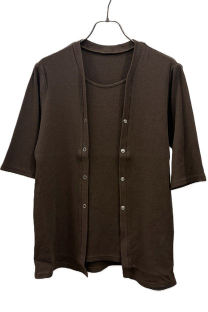 レイヤード風テレコTシャツ　F3309