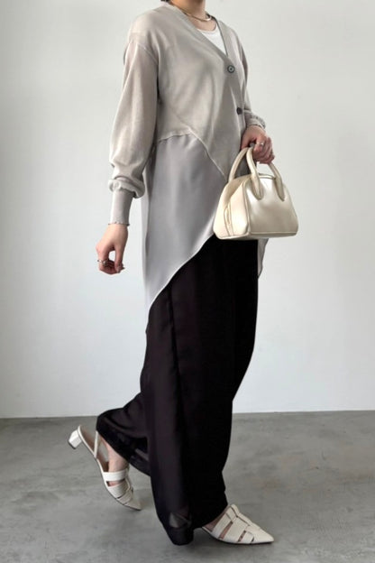セミロングシフォンカーディガン　35500