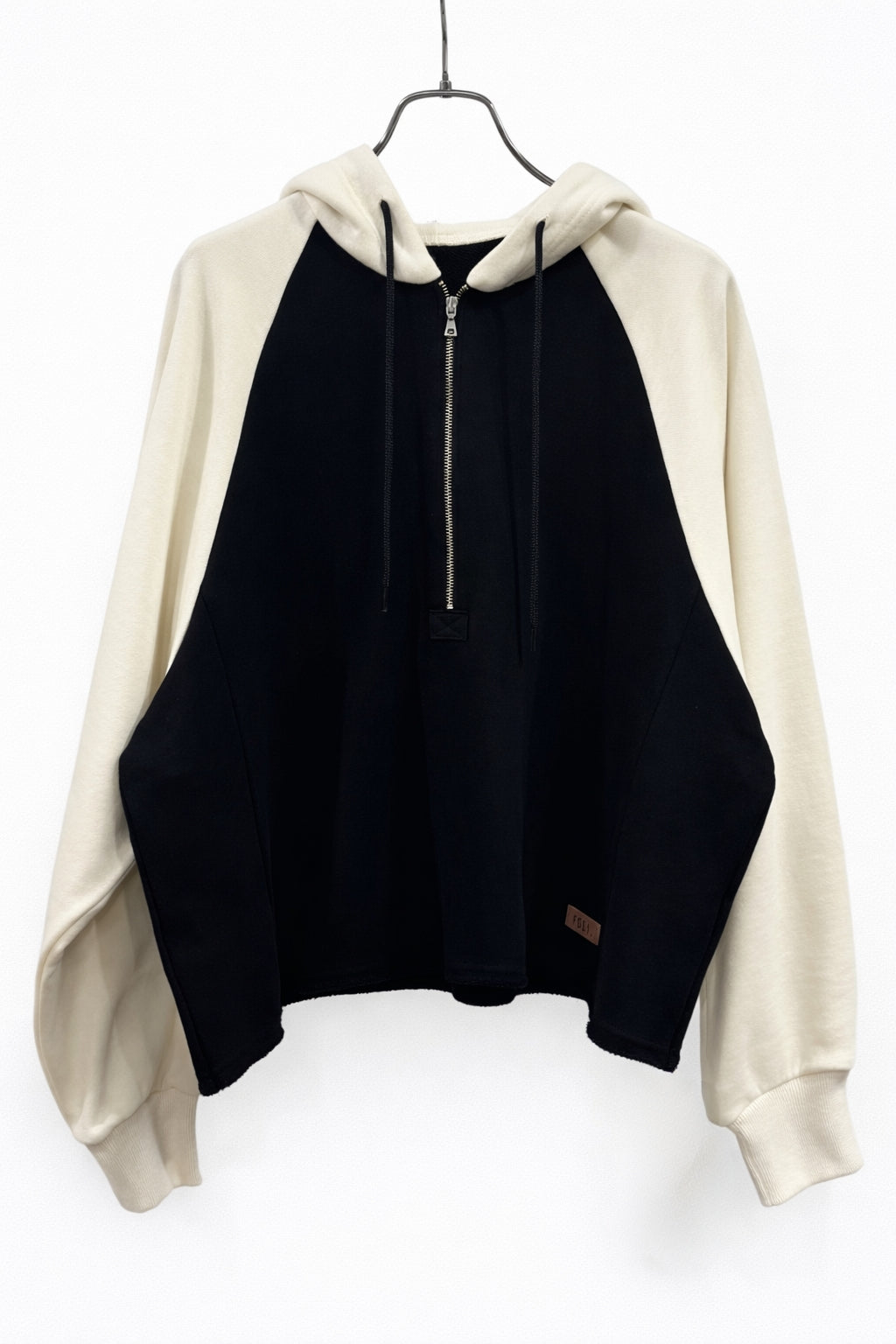 バイカラーハーフジップフーディー　F3300