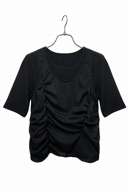 シフォンレイヤードTシャツ　F3312