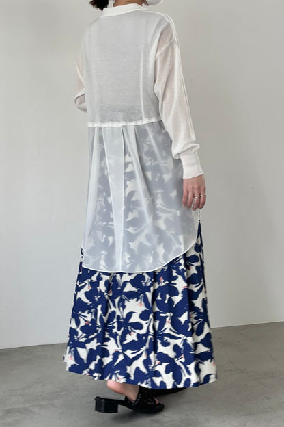 セミロングシフォンカーディガン　35500