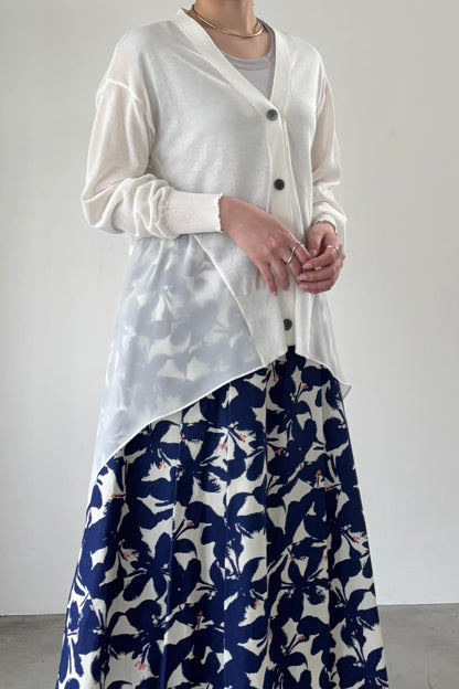セミロングシフォンカーディガン　35500