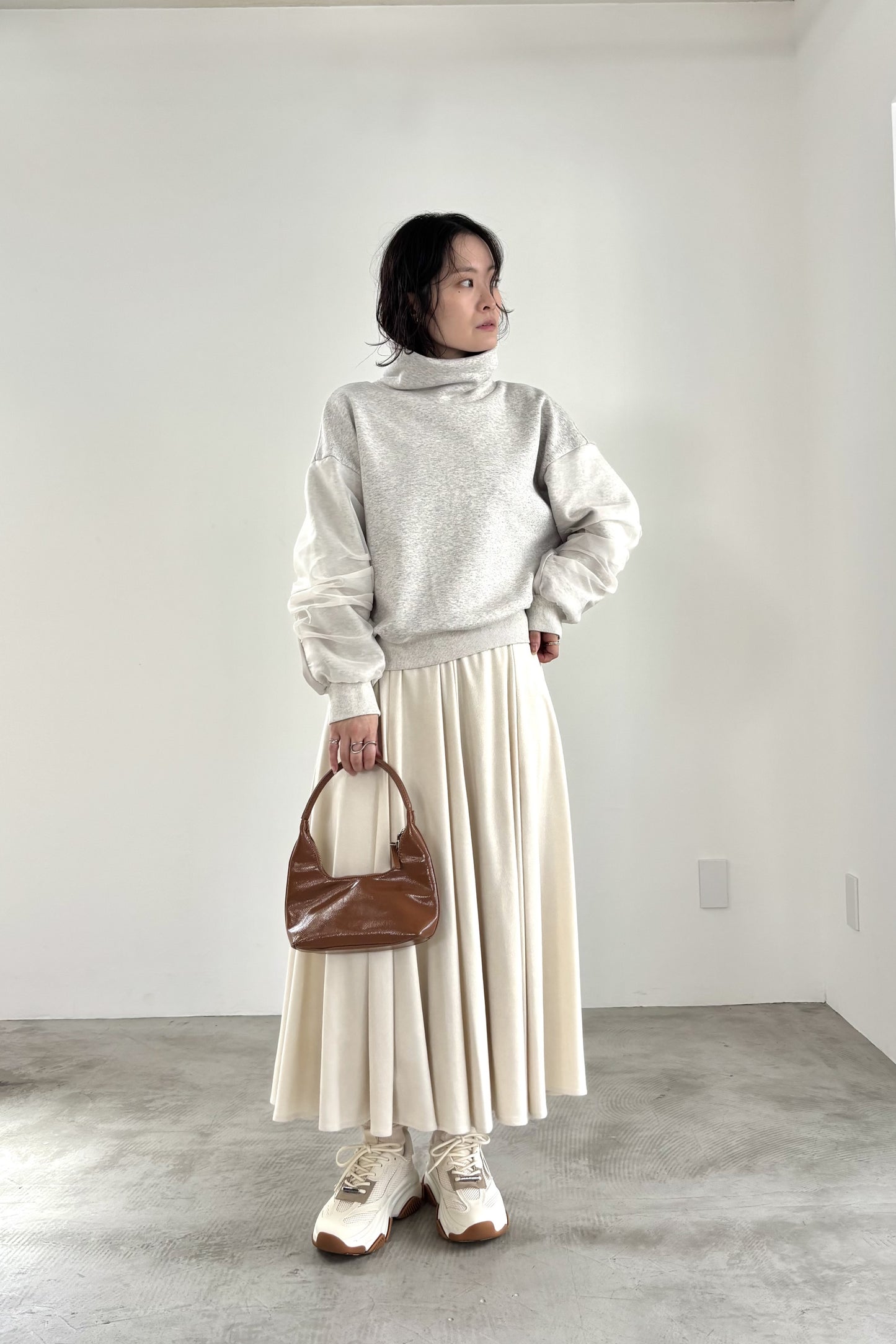 裏起毛オーガンジーアームP/O　35574