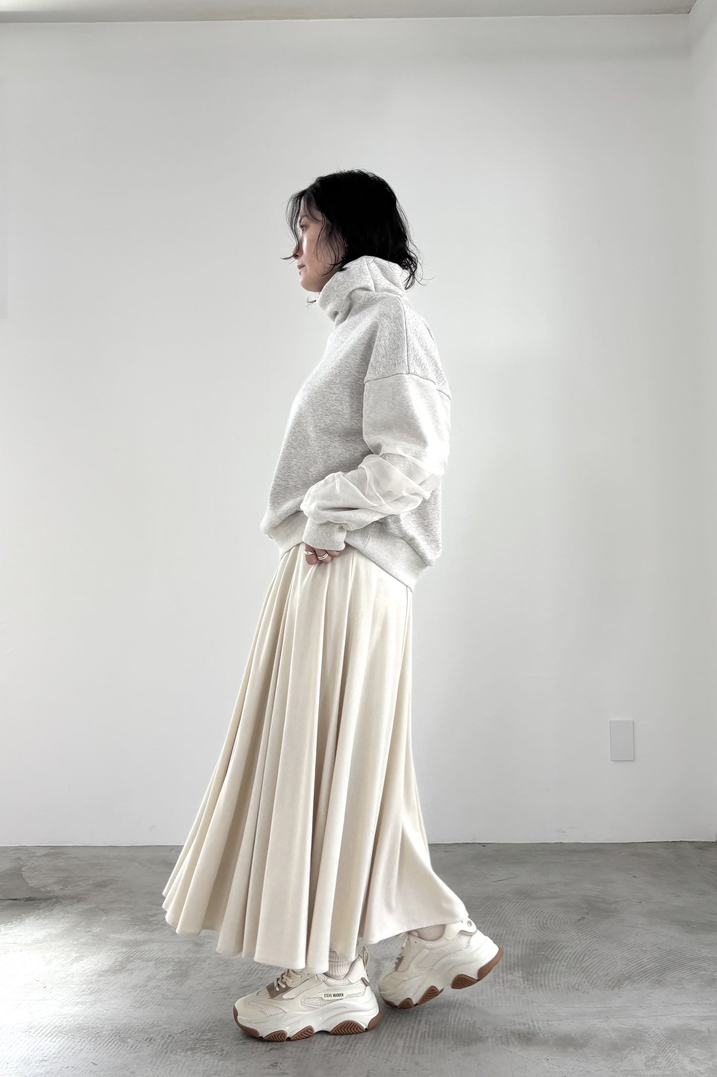 裏起毛オーガンジーアームP/O　35574