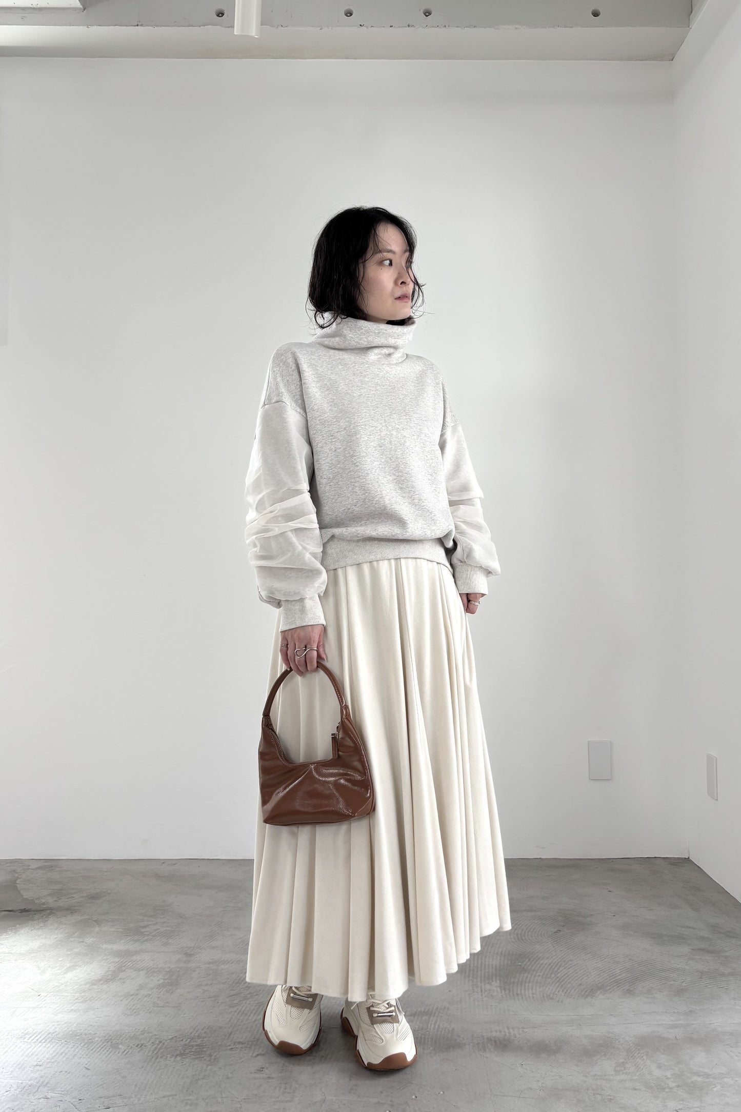 裏起毛オーガンジーアームP/O　35574