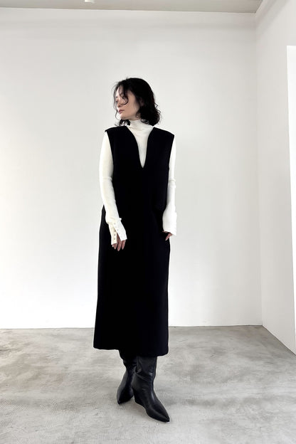 ドットボタンスリーブニット　35552