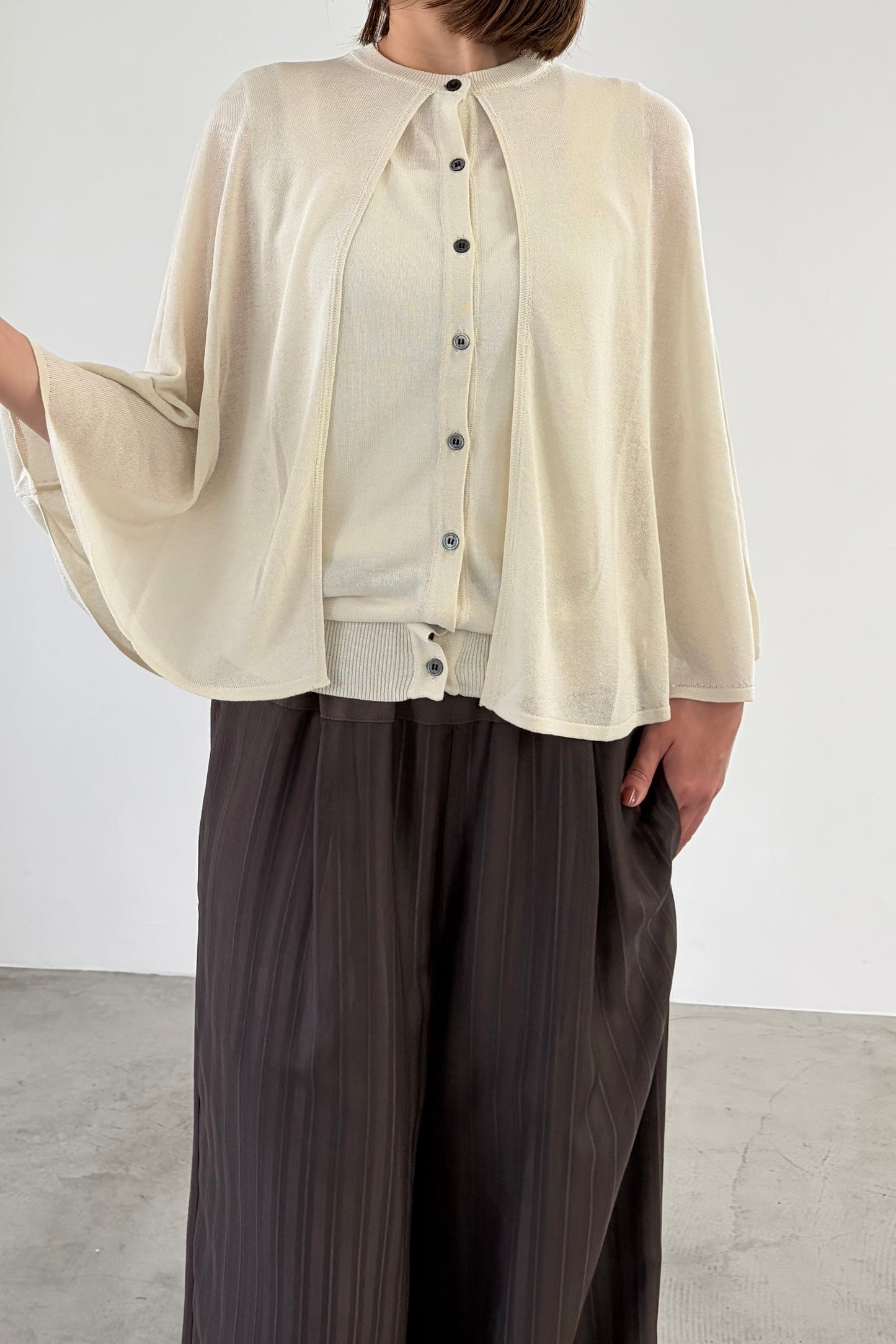 ケープデザインニットカーディガン　35613