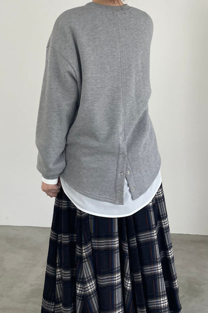 バイカラーロゴコットンスウェット　35425