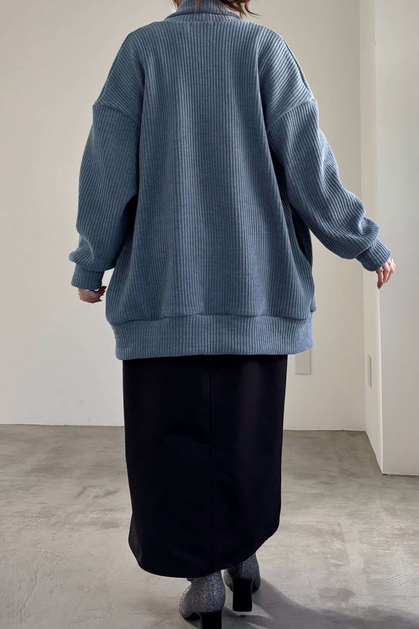 ニットコーデュロイカーディガン　35450