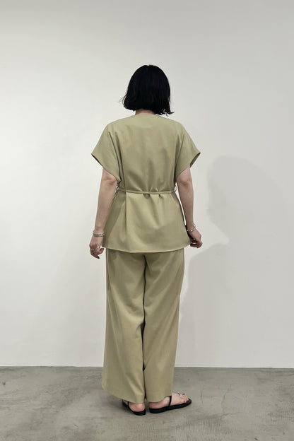T/R麻調ノーカラージレ　M10010
