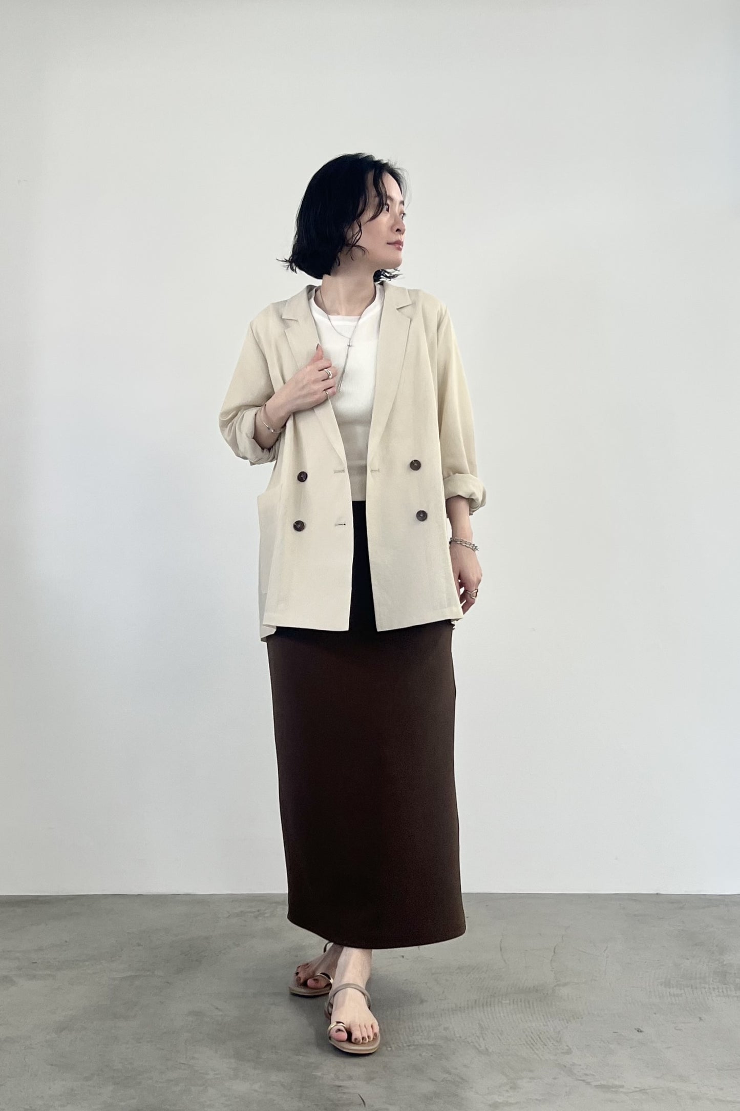 カフス切替シアーテーラードJK　M10012