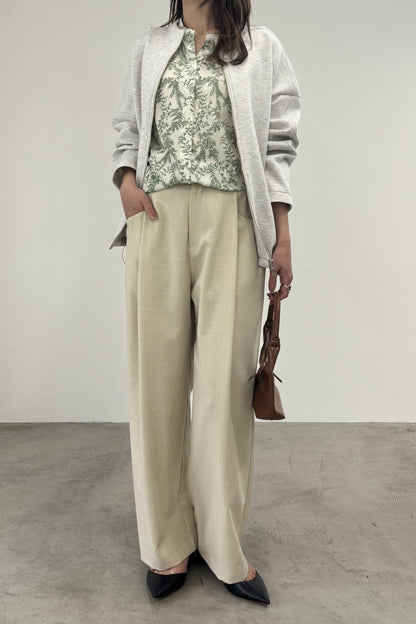 コクーンノーカラーブルゾン　35592