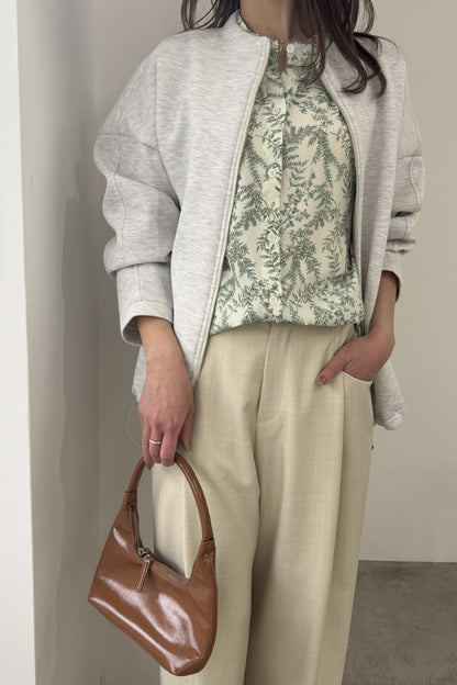 コクーンノーカラーブルゾン　35592