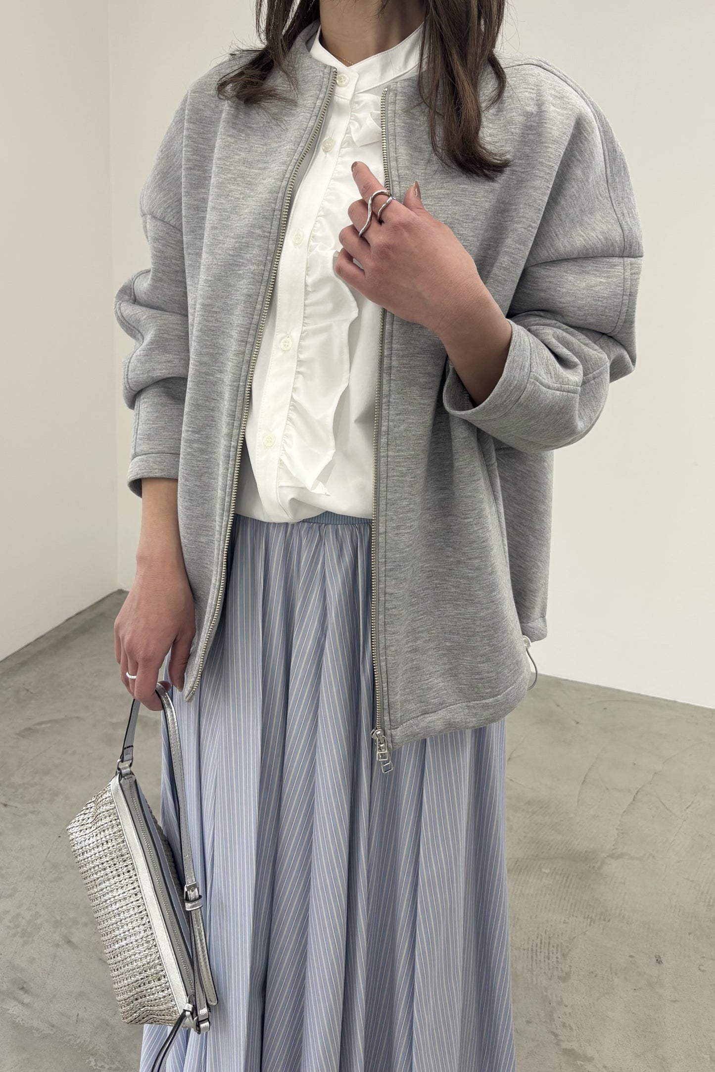 バンドカラーフリルBL　15945