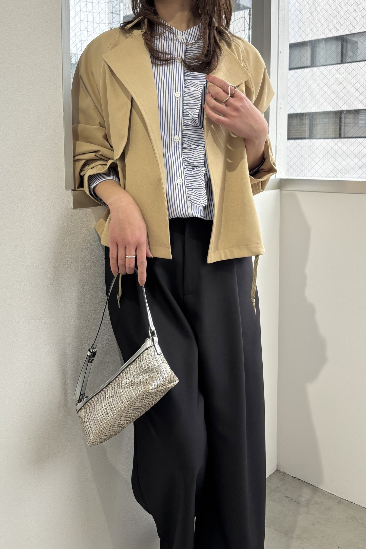 ショート丈トレンチジャケット　F1204