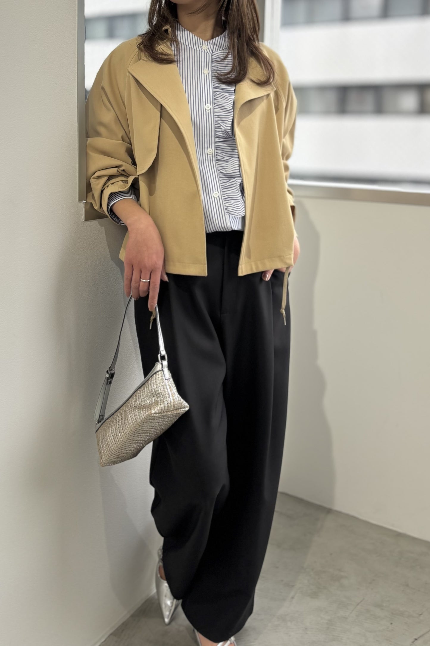 ショート丈トレンチジャケット　F1204